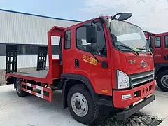 解放黄牌单桥挖机拖车 平板车 特价现车供应