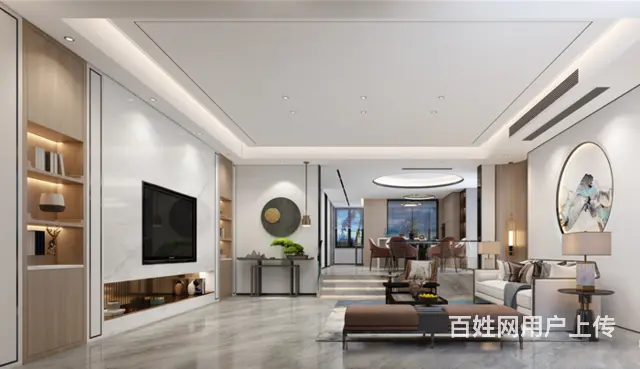 新中式风格480平米常州中吴雅苑别墅装修案例 - 图片 2