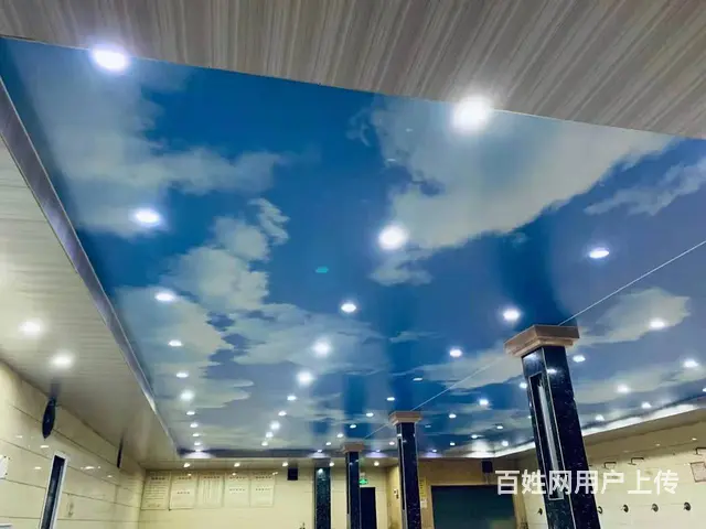 洗浴中心波浪吊顶【蓝天白云白银软膜天花】90元安装 - 图片 2