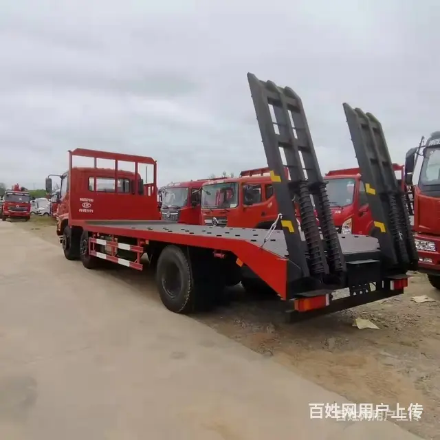 东风天锦小三轴拉23吨左右挖机平板车 拖板车 报价多少 - 图片 4