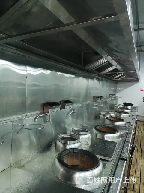 广州油烟机清洗餐厅饭店大排档厨房烟罩净化器风机清洗 - 图片