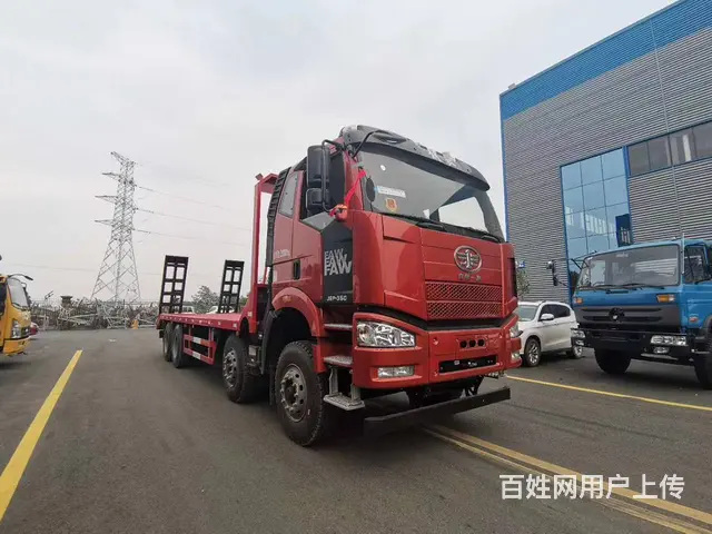 解放前四后八平板车 拉大型挖机压路机工程机械运输车 - 图片 6