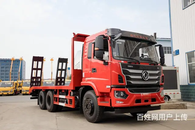 东风后双桥6*4挖机拖车 价格便宜拖得多大平板车 - 图片 2