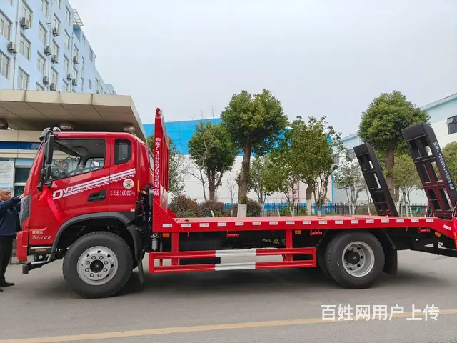 重载好转弯东风华神平板车拉150以下挖机专用拖板车 - 图片 3