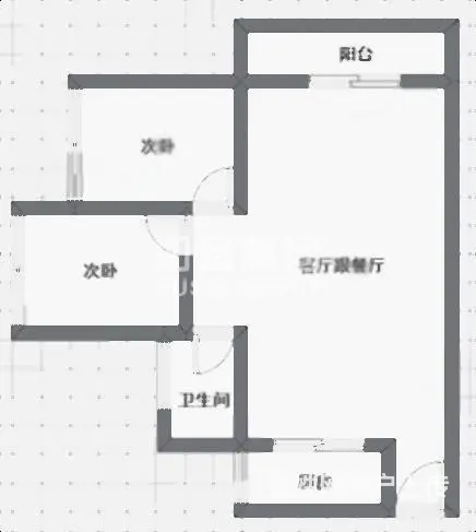 美仙山二期 2室2厅1卫 精装修 采光通 拎包入住 电梯房 - 图片 8