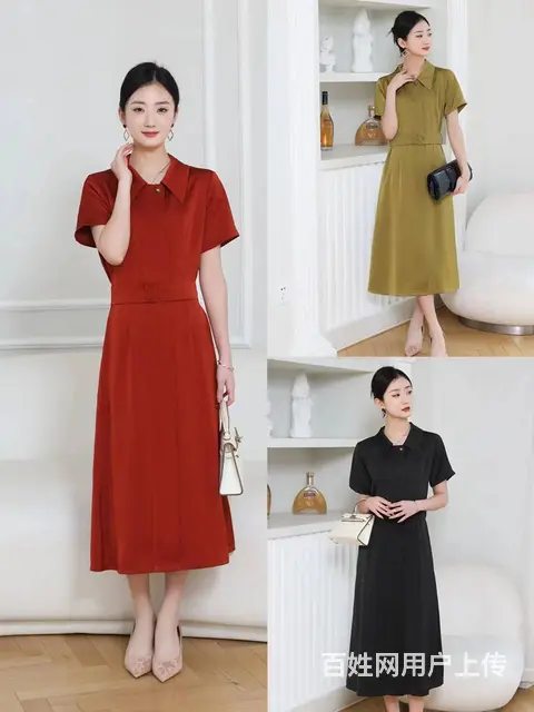 芭奴曼妃夏季醋酸连衣裙女装品牌折扣服装尾货 - 图片 8