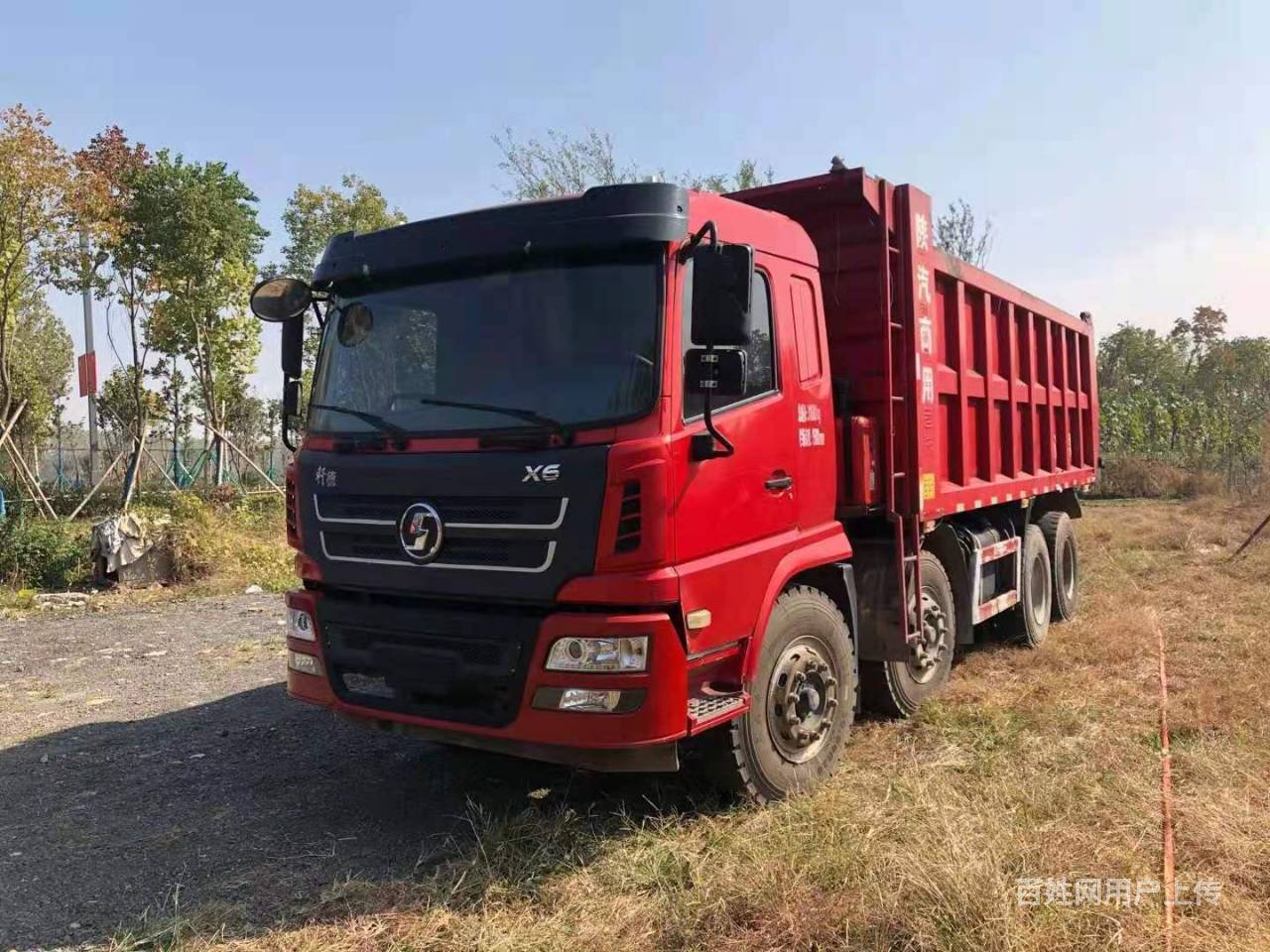 急卖19年陕汽轩德x6轻皮前四后八自卸车 全车提档