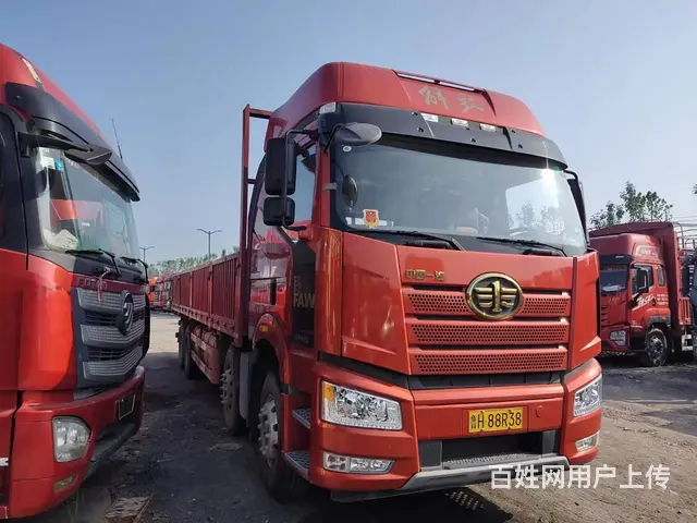二手一汽解放J6P 9.6米平板车 前四后八 国5 - 图片 2