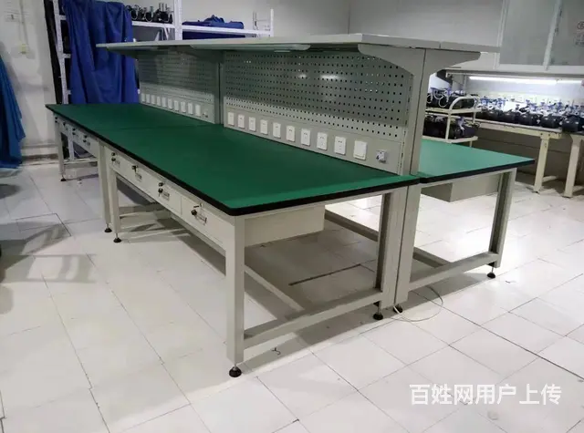 防静电工作台电子厂操作台学校实验桌车间电脑维修台流 - 图片 1