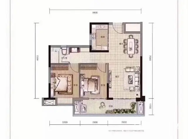 花园小区 精装两房 押一付三 拎包入住 - 图片 9