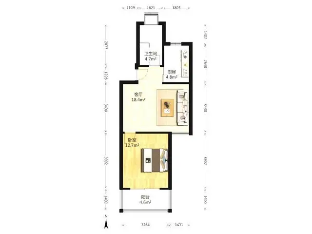 华茂小区日报社桃花街附近1室1厅设施全 - 图片 7
