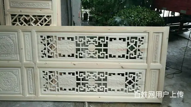 四川成都花格木窗中式实木门实木雕花木窗 - 图片 9