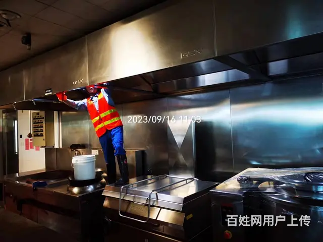 昆山千灯餐饮公司食堂大型排烟系统清洗公司 - 图片 3