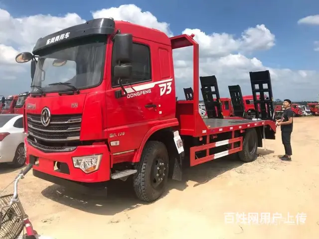 东风新款钩机平板车 厂家报价 - 图片 1