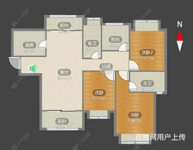 满二  住房 4室2厅 电梯房 138平 房东急置换 诚意买 - 图片 5