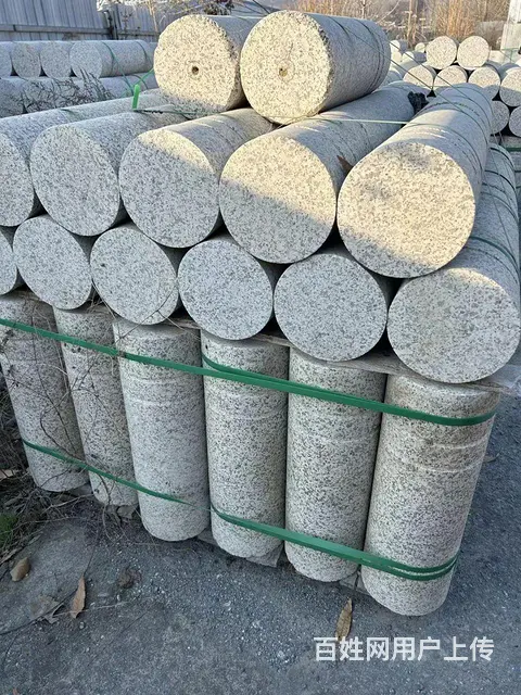 花岗岩挡车路障石柱阻车拦车广场止车石柱子圆石墩石鼓 - 图片 3