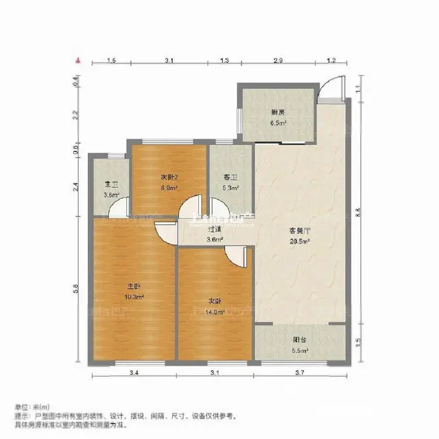 绿都万和城阳湖郡精装未入住改善，  超市菜场就在家门口有钥匙 - 图片 10