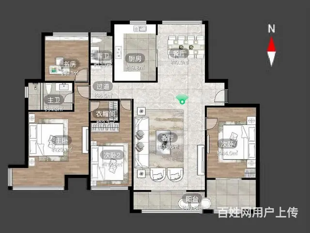 （新出）急售 常发豪庭 167平精装修位置好 地段佳房东诚心 - 图片 12