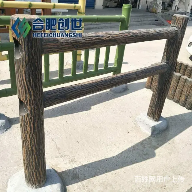 宣城水泥仿腐木护栏厂家 河道仿大理石护栏生产安装 - 图片 12