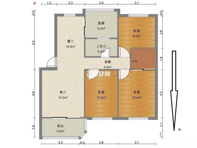 新香洲华润万家精装3房直接入住。生活圈，交通方便 - 图片 11