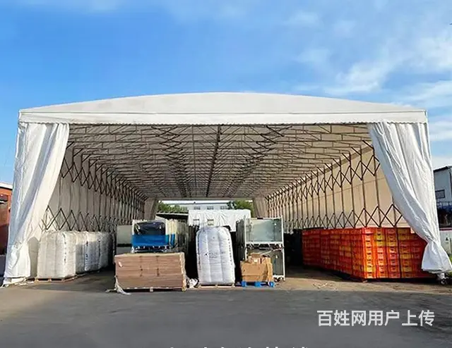 庆典活动雨棚推拉雨棚电动棚物流蓬移动蓬仓库蓬停车棚 - 图片 1