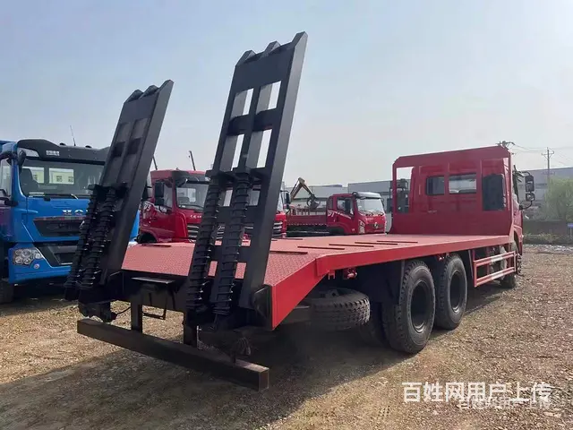 东风国六后八轮钩机拖车挖机平板车 支持分期零首付 - 图片 6