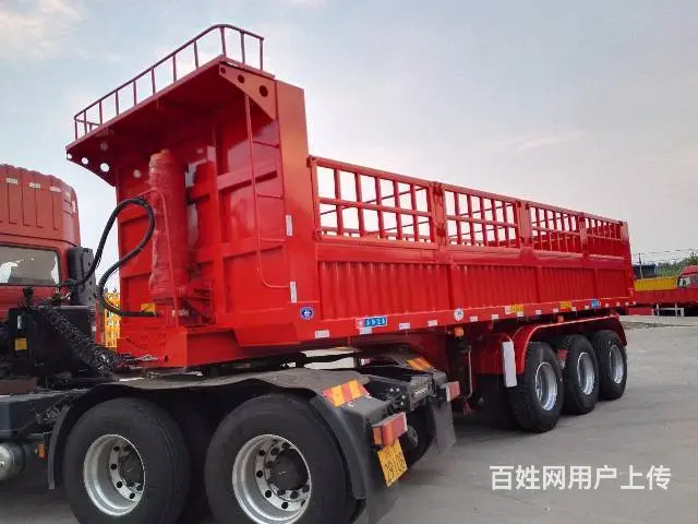 订做8米-9.5米平板后翻挂车 高强轻体 厂家直销 - 图片 6