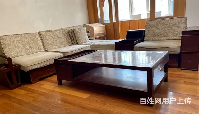 全实木沙发，茶几，电视柜 - 图片 1