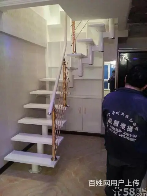 楼梯厂钢木实木楼梯铁艺3800元楼梯铁艺护栏 上门 - 图片 5
