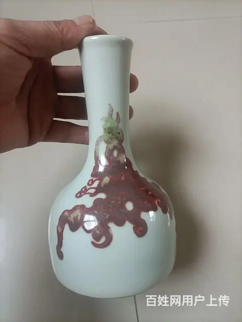 清康熙釉里红摇铃尊 - 图片 1