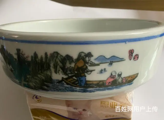景德镇70、80年代出品的青花瓷彩瓷水仙、吸水石盆 - 图片 1