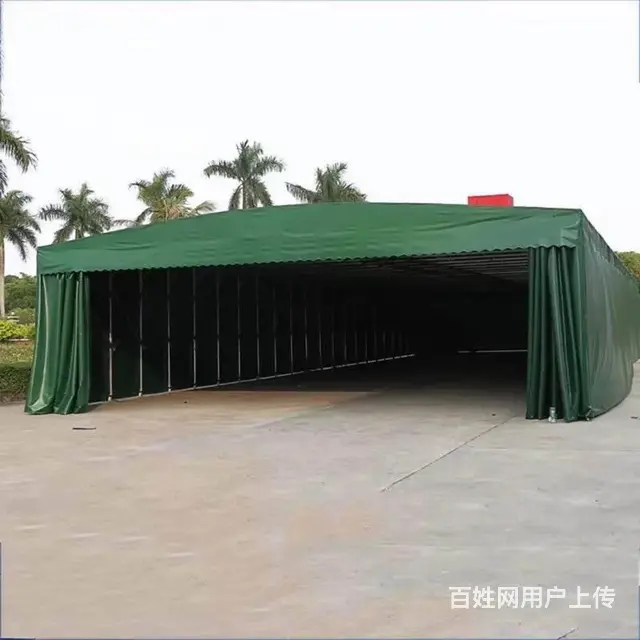 移动推拉雨棚物流蓬停车蓬消毒蓬篮球场蓬电动雨棚帐篷 - 图片 3