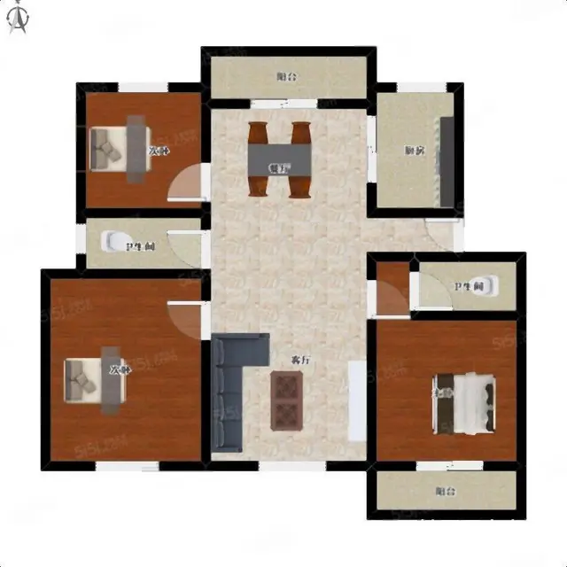 拎包入住萧山周边多层[1-7层]185.00万元152.03 - 图片 9