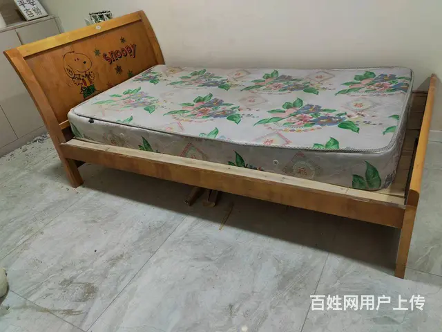 低家出售SNOOPY纯实木1.2米床啦！ - 图片 2