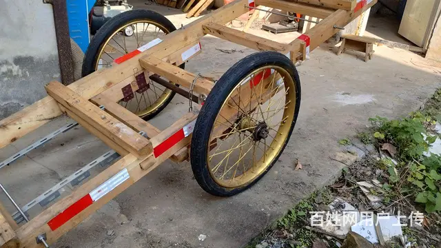 双轮车木质车架出售，适合摆地摊、拉重物等赚创业 - 图片 5