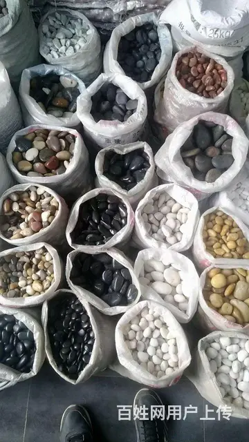 黑色砾石庭院碎石子铺路花园造景铺地灰色小石头枯山水 - 图片 5