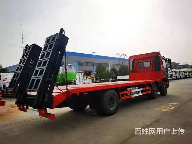 解放后双桥平板车 平板挖掘机拖车 现车可分期价格 - 图片 12
