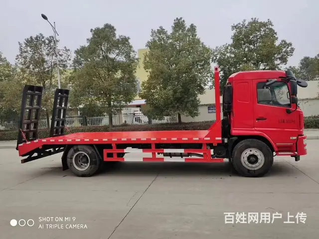 120挖掘机平板拖车5米4板车大运平板拖车多少钱 - 图片 12