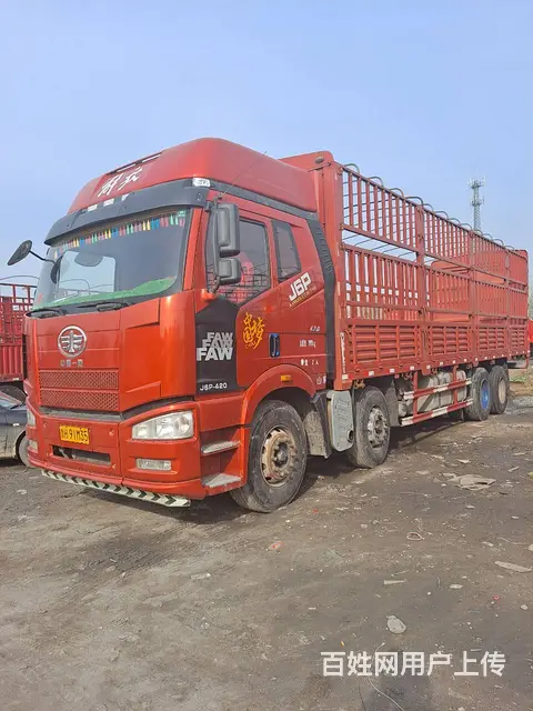 转让二手9.6米高栏载货车 420马力 前四后八 - 图片 1