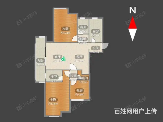 新北区 都万和城七区 3室2厅 精装修 - 图片 11