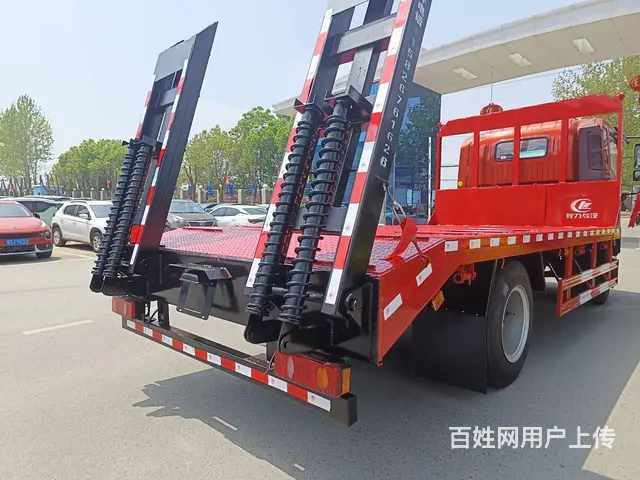 大运G6平板拖车 稳定性好10吨桥拉150挖机板车 - 图片 9