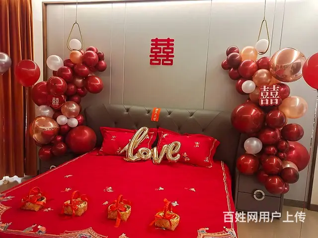 揭阳婚房布置 婚宴布置 普宁订婚宴布置气球 - 图片 1
