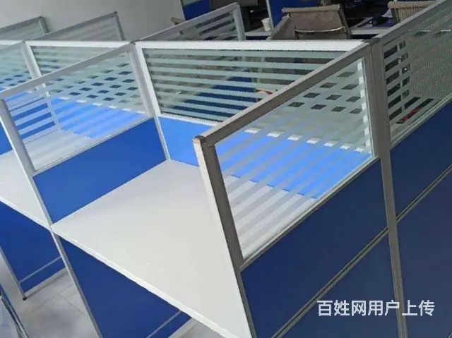 昆山王字型屏风办公桌，95新 - 图片 3