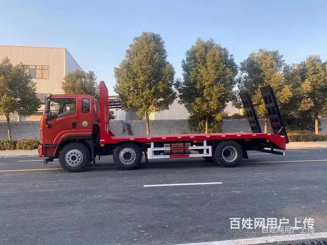 黄牌大运小三轴平板车平板拖车 价格劲爆 - 图片 3