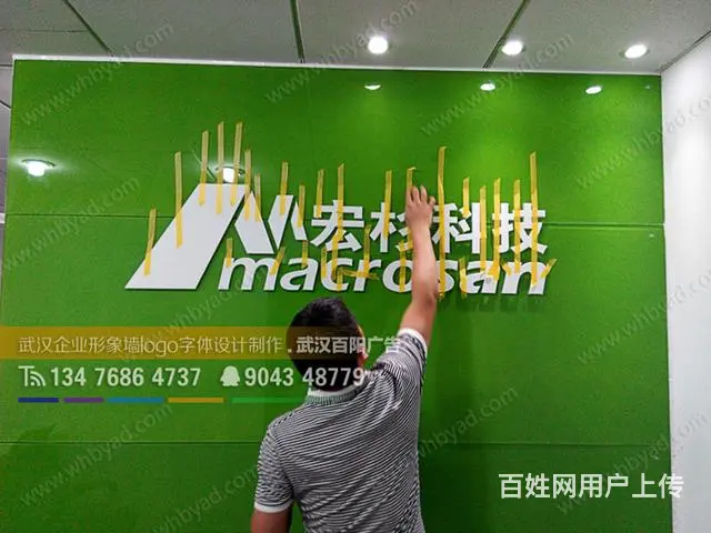 光谷企业形象墙设计，鲁巷公司形象墙效果图，免费设计 - 图片 2