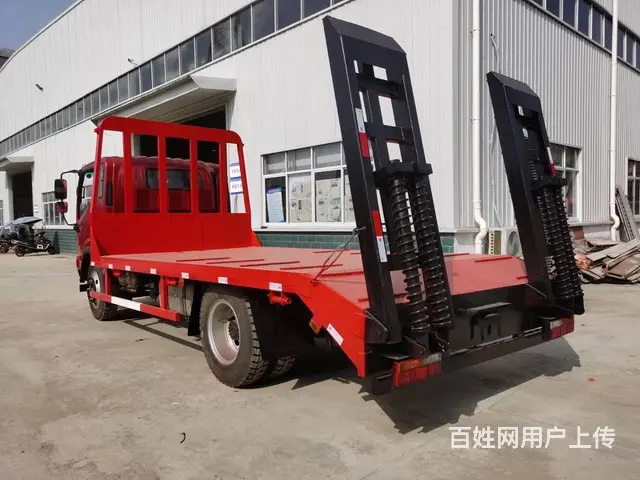 120挖掘机平板拖车5米4板车大运平板拖车多少钱 - 图片 3