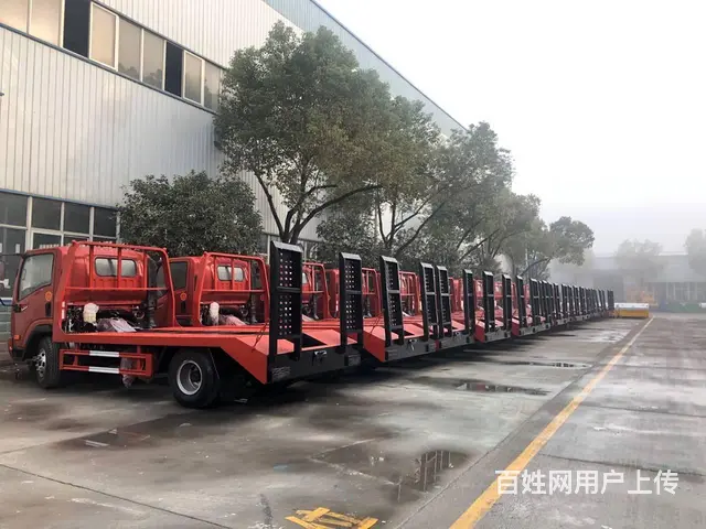 拉80挖掘机4米2蓝牌大运平板运输车挖机平板拖车 - 图片 10
