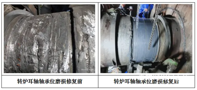 炼钢转炉耳轴轴承位磨损可以用什么技术修复 - 图片