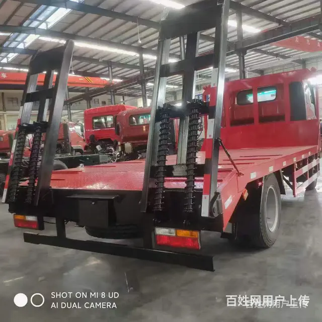 国六大运蓝牌平板拖车 平板运输车 车况好 - 图片 8