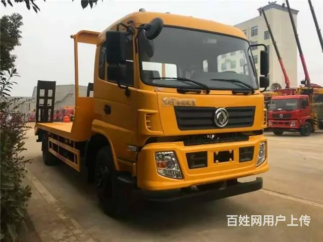 小型挖机平板车 拉8T10T12T蓝牌平板运输车 - 图片 7